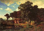 Albert Bierstadt A Rustic Mill painting